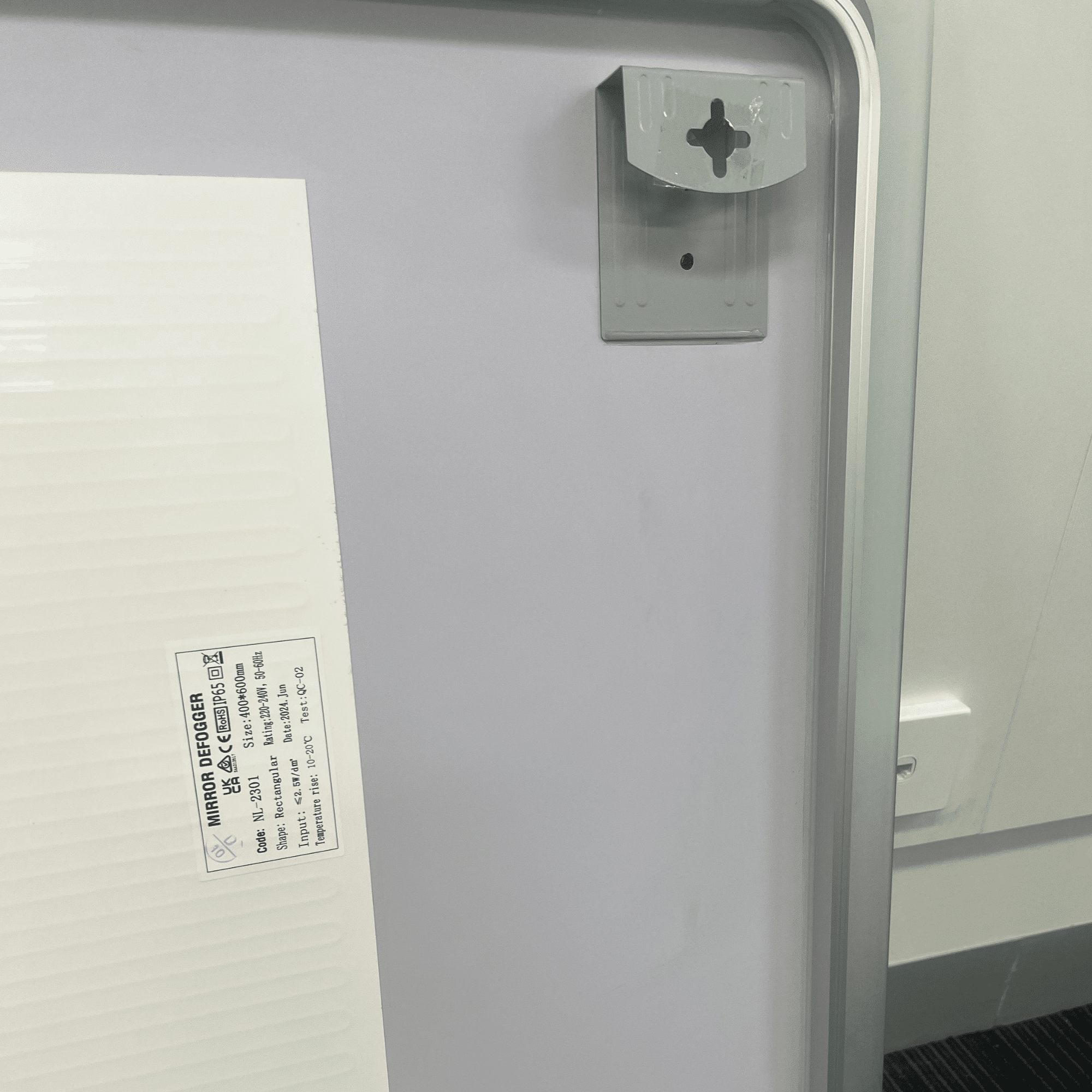 Rectangular LED Mirror 120cm  x 75cm Frameless Frosted Wall Mounted Bathroom Defogger Dimmable Touch Sensor