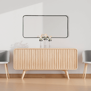 Long Rounded Modern Rectangular Wall Mirror 50cm x 100cm Black Aluminium Alloy Frame