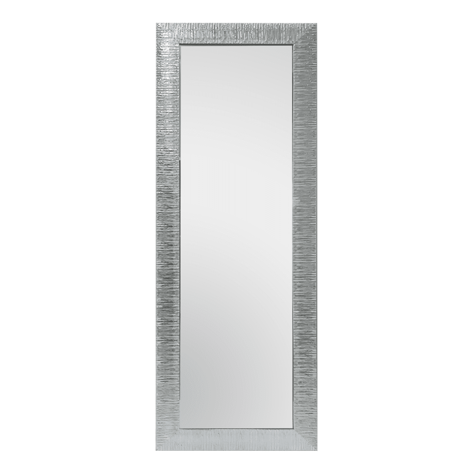 Star Modern Full Length Mirror 152cm x 52cm Silver Frame Wall Mount Rectangular