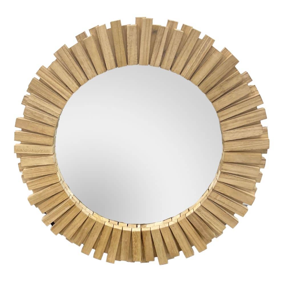 Paulownia Round Blunt Mirror 53cm Self Paint