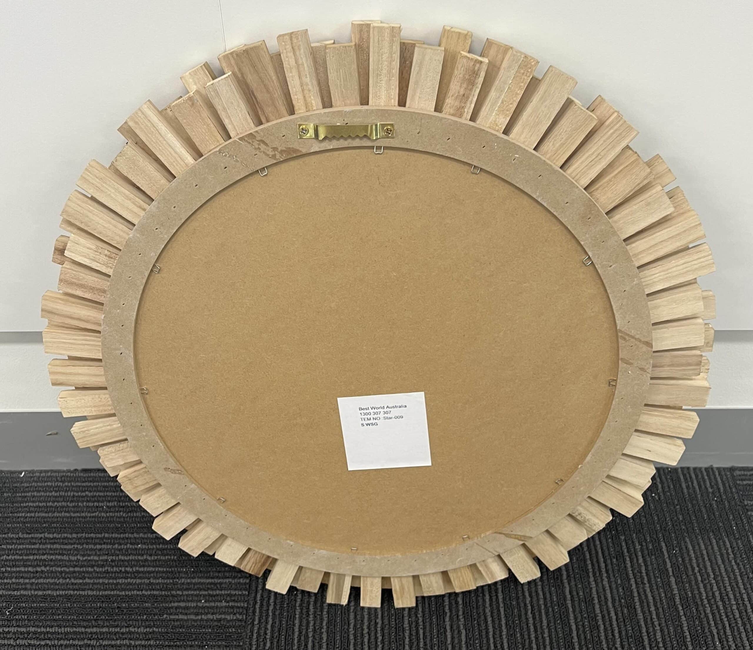 Paulownia Round Blunt Mirror 53cm Self Paint