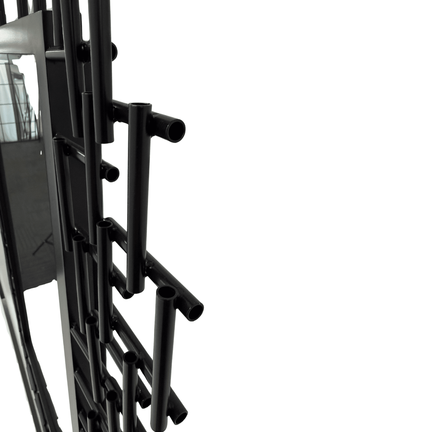 Luxury Iron Frame Rectangular Mirror 107cm x 81cm Black Modern Wall Décor