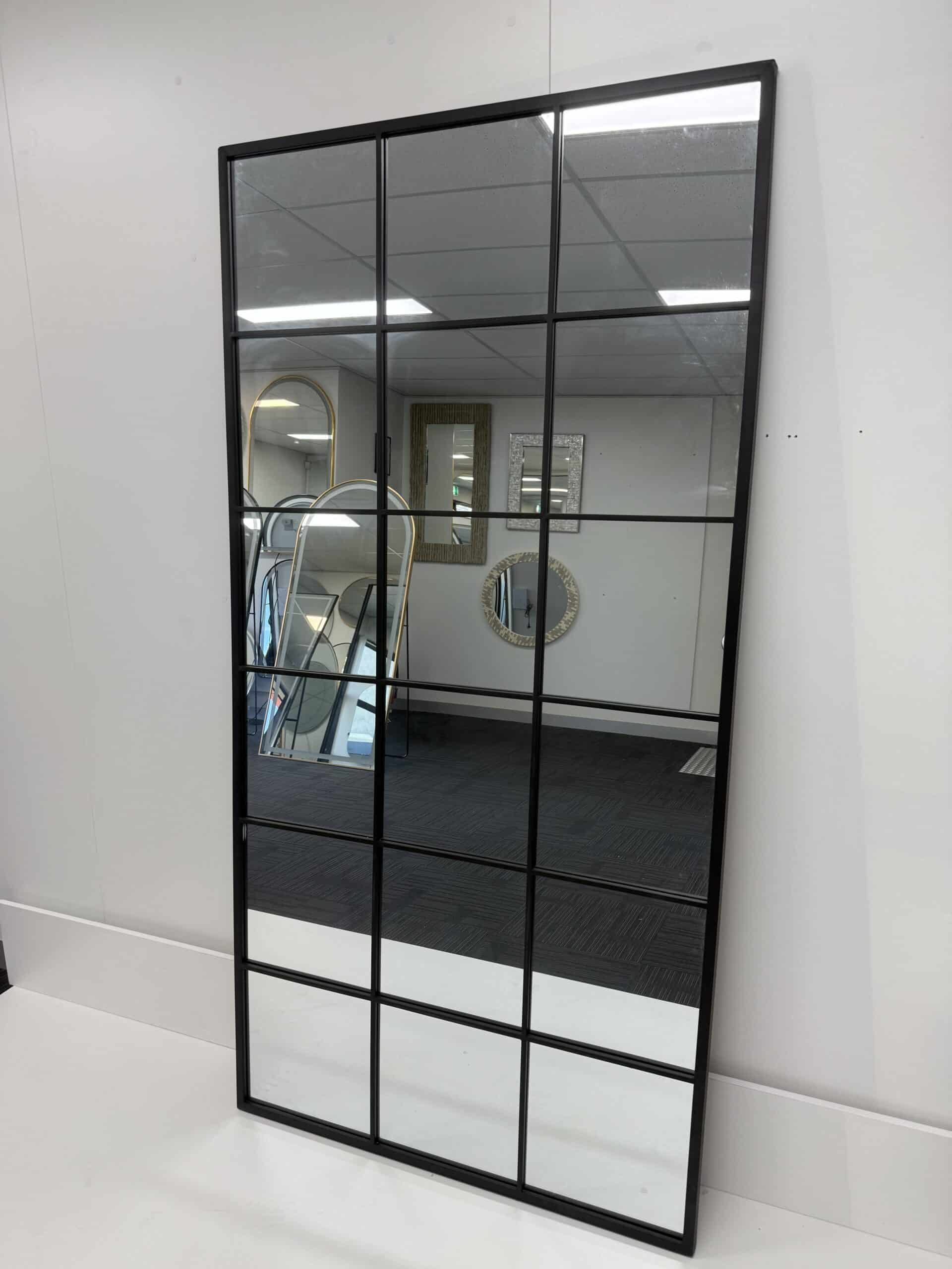 Iron Block Grid Rectangular Full Length Mirror 200cm x 100cm