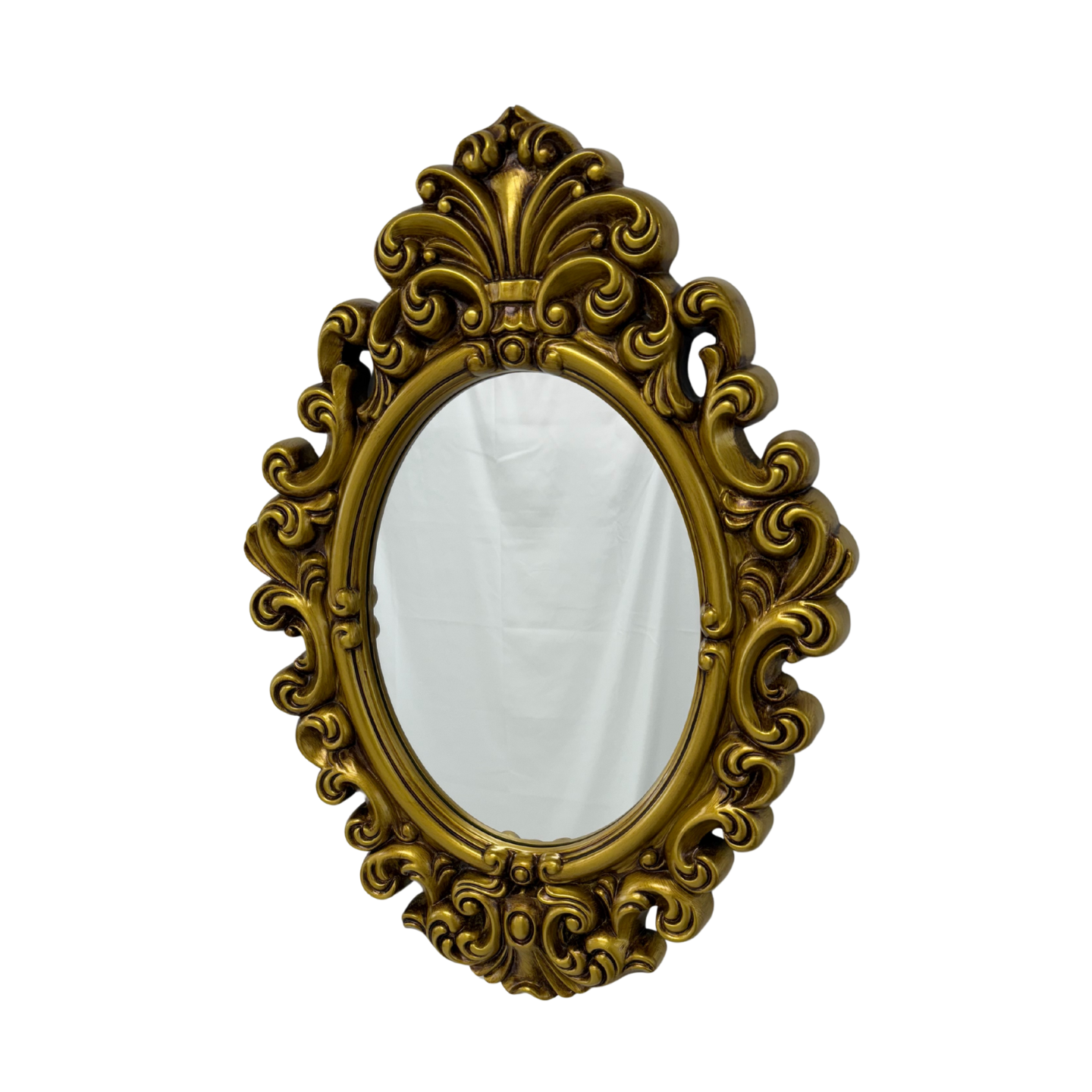 Oval Baroque Classic Wall Mirror 74cm x 54cm Gold Antique French Style