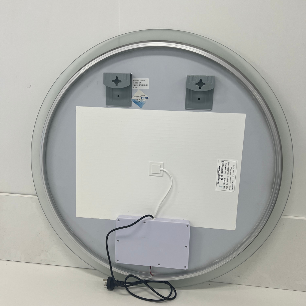 Round LED Mirror 60cm Frosted Defogger Dimmable 30mm Strip