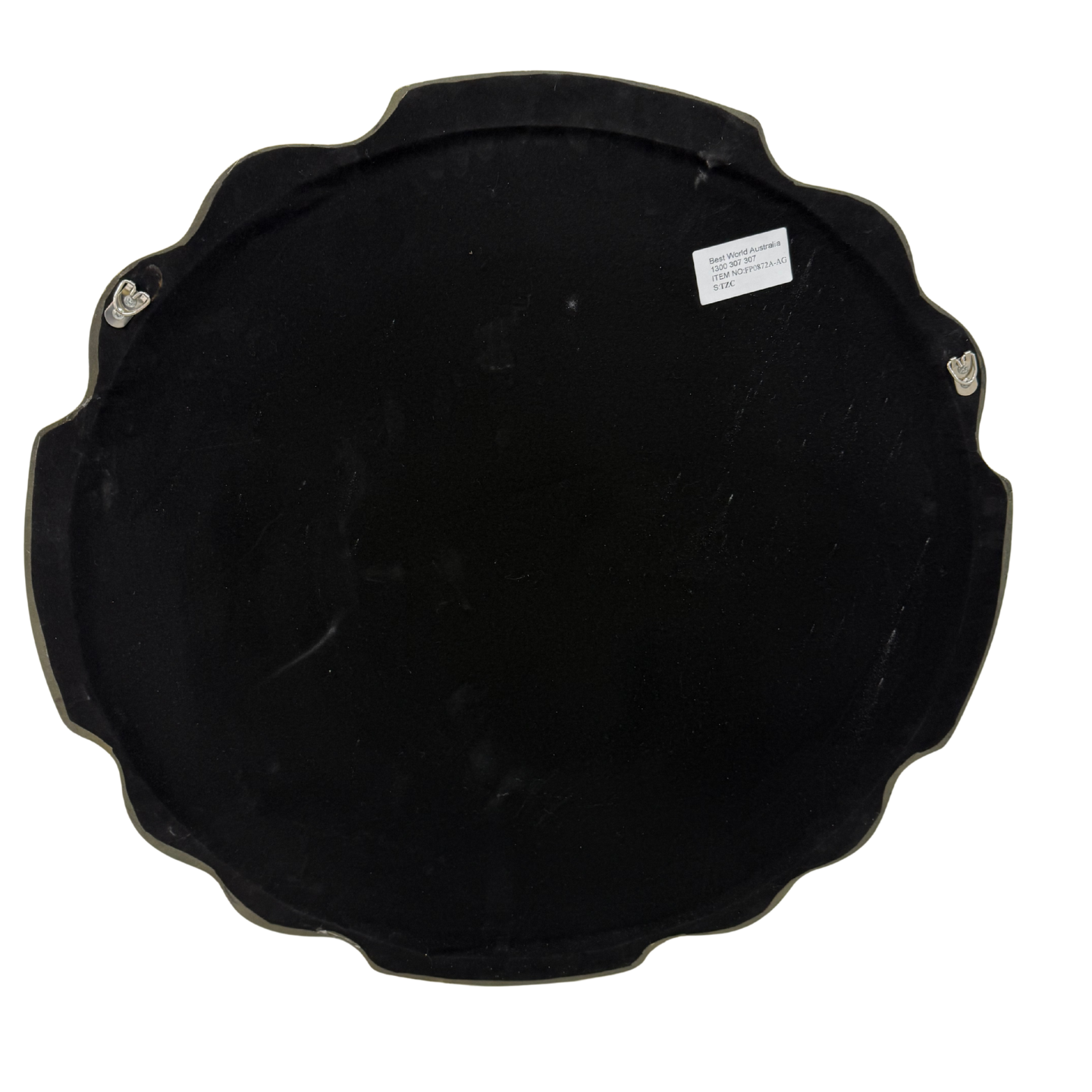 Wavy Sunburst Vintage Mirror 80cm Gold Round Wall Mount PU Frame