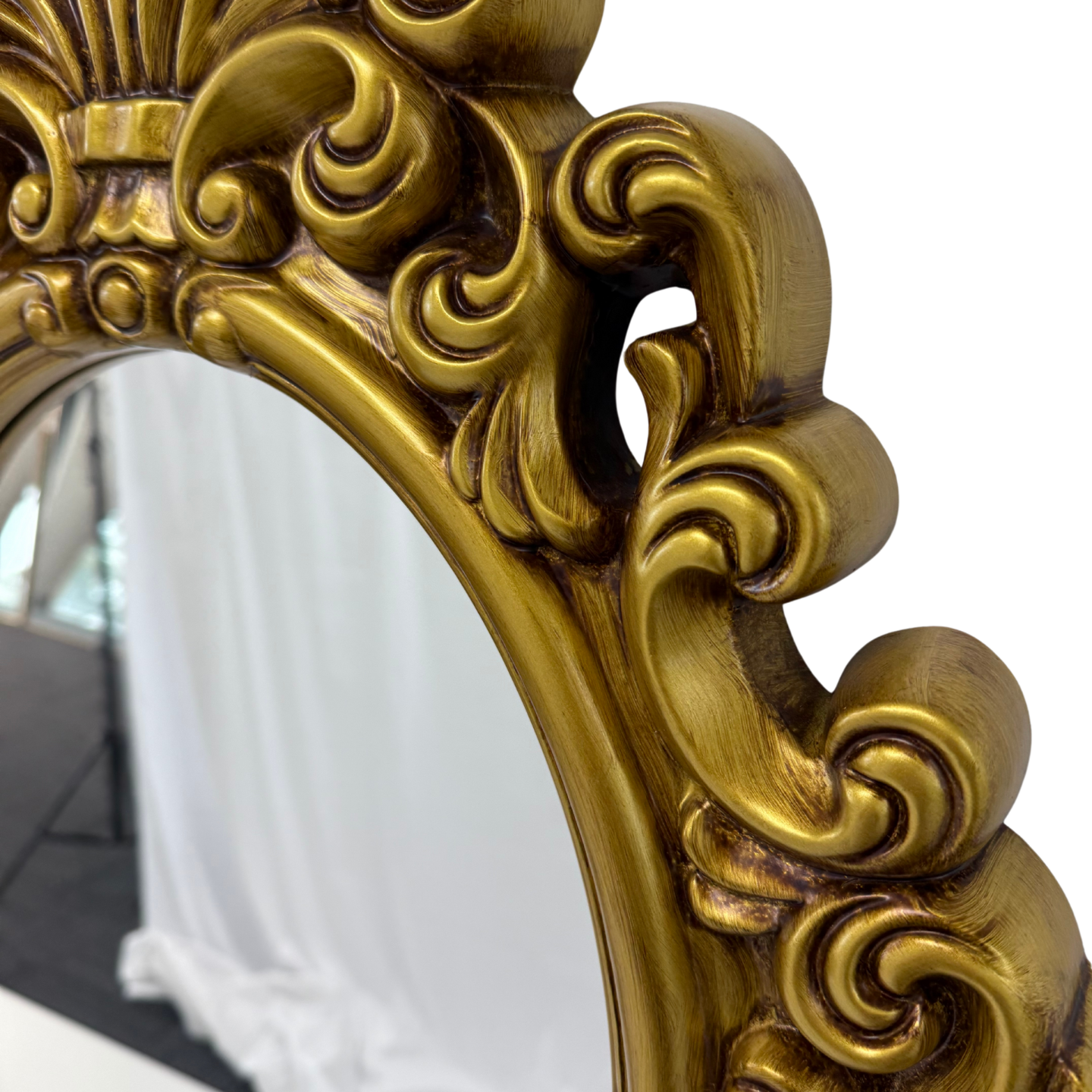 Oval Baroque Classic Wall Mirror 74cm x 54cm Gold Antique French Style