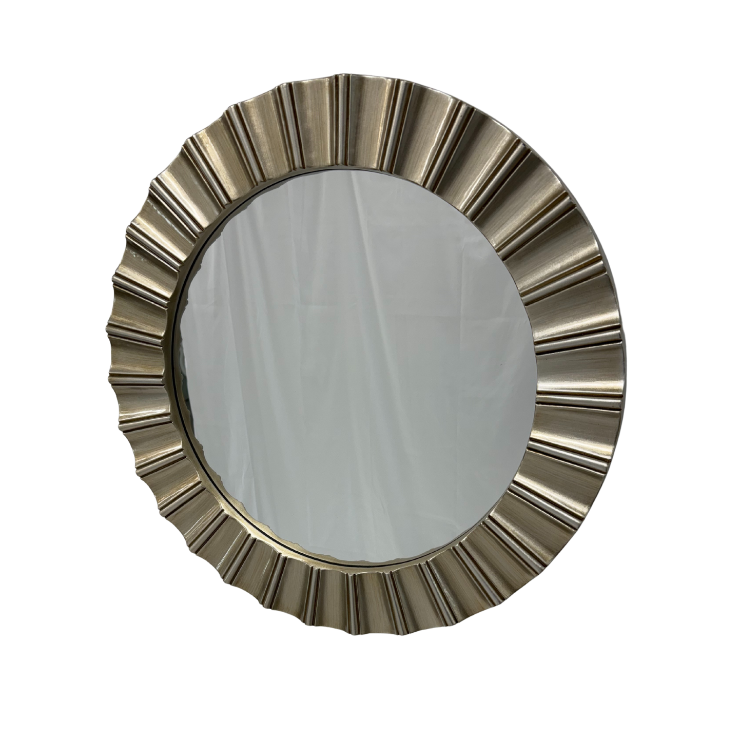 Round Modern Egypt Mirror 65cm Gold Wall Mount PU Frame Vintage Style