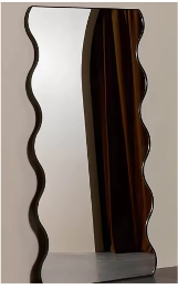 Wavy Timeless Mirror 150cm x 40cm Bronze Frame Wall Mounted Modern Home Décor