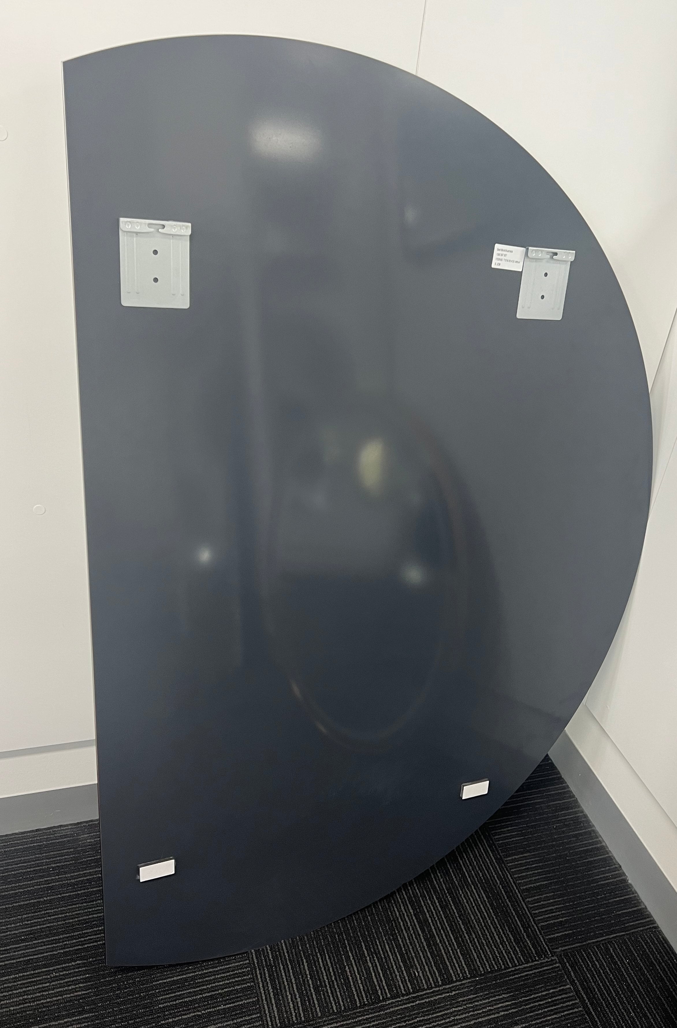 Right Cut Half Moon Wall Mirror 91cm x 130cm Frameless Decorative Mirror