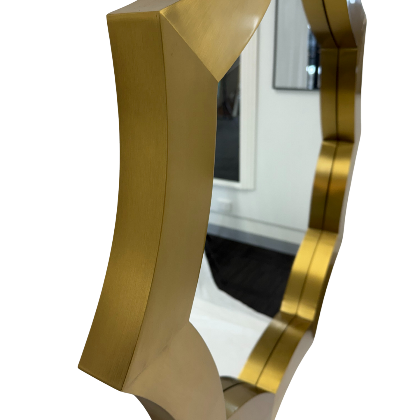Round Gold Stainless Steel Frame 91cm Wall Mirror