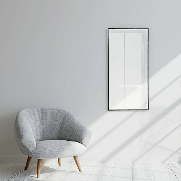 Black Framed Rectangular Wall Mirror Modern 50cm x 100cm Full-Length Mirror for Bedrooms Bathrooms Entryways