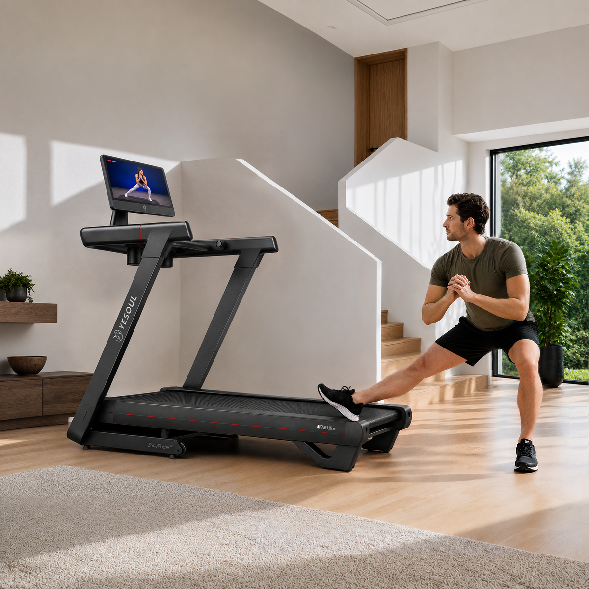 Yesoul T5 Ultra Treadmill in use at home