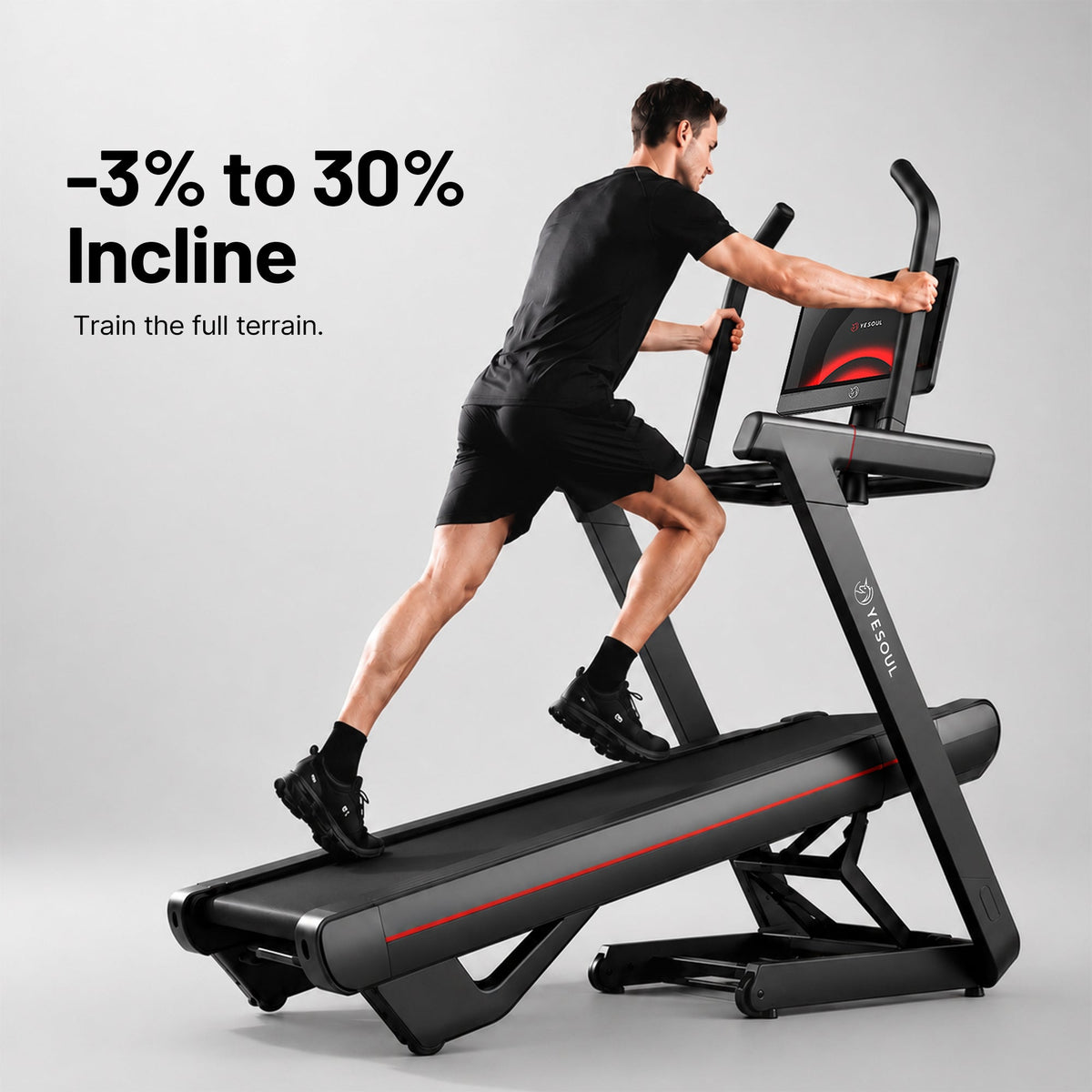 -3% to 30% Incline;Train the full terrain.
